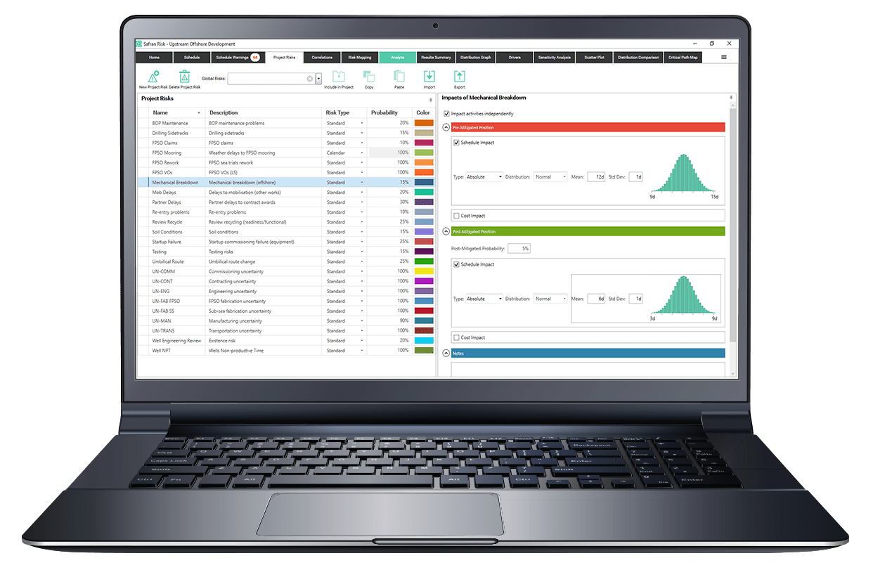 Schedule Risk Analysis Safran Risk